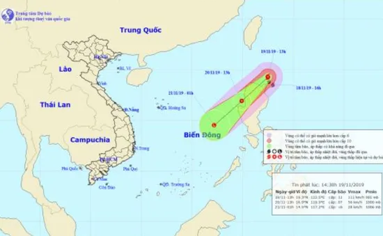 Bão Kalmaegi suy yếu nhanh thành áp thấp nhiệt đới