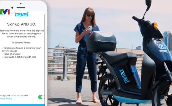 Xuất hiện dịch vụ chia sẻ xe máy điện tại New York (Mỹ)