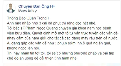 Mạo danh Bệnh viện Bưu điện chữa bệnh nam khoa