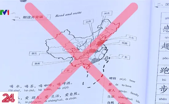 Giáo trình dạy tiếng Trung có bản đồ in hình đường lưỡi bò