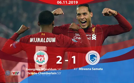 Liverpool 2-1 Genk: Thắng nhẹ nhàng, The Kop vươn lên giữ ngôi đầu bảng E