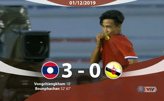 VIDEO Highlights: U22 Lào 3-0 U22 Brunei (Bảng B môn bóng đá nam SEA Games 30)