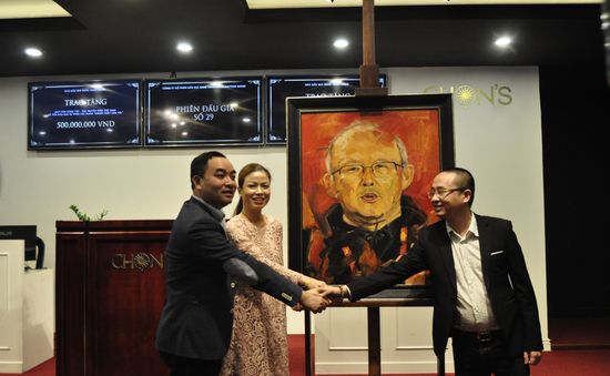 Đấu giá bức tranh về HLV Park Hang Seo, ủng hộ 500 triệu đồng cho Quỹ Tấm lòng Việt
