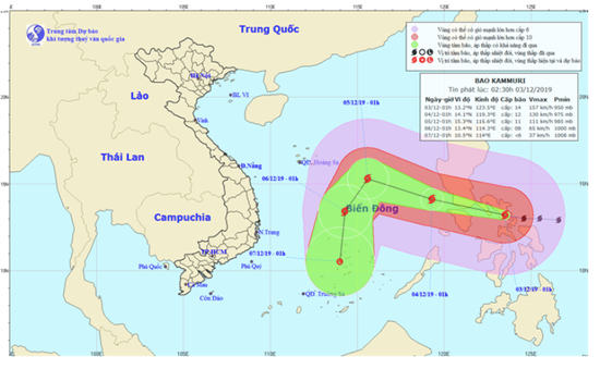 Triển khai các biện pháp ứng phó với bão Kammuri, áp thấp nhiệt đới và gió mùa Đông Bắc
