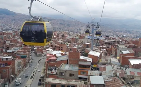 Bolivia hoàn thiện hệ thống cáp treo cao và dài nhất thế giới