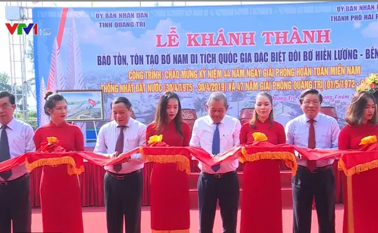 Khánh thành tôn tạo bờ Nam di tích đặc biệt đôi bờ Hiền Lương - Bến Hải