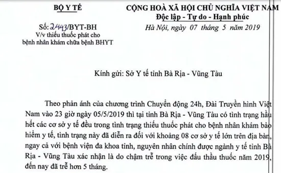 Bộ Y tế yêu cầu xác minh thông tin thiếu thuốc phát cho bệnh nhân khám bảo hiểm y tế