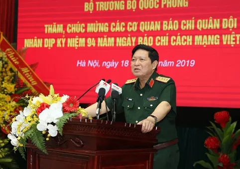 Bộ trưởng Bộ Quốc phòng chúc mừng các cơ quan báo chí quân đội