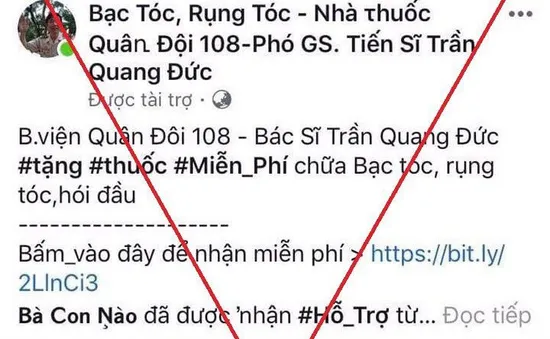 Mạo danh bệnh viện bán thuốc điều trị bạc tóc, rụng tóc