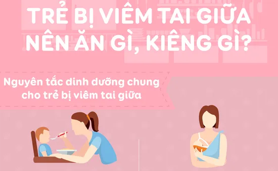 Trẻ bị viêm tai giữa nên ăn gì, kiêng gì?