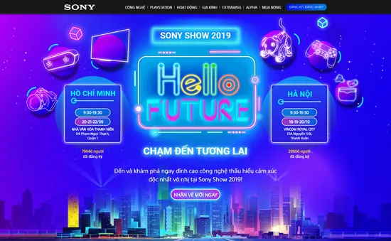 Công bố lịch Sony show 2019