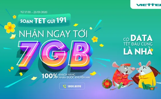 Viettel tặng data 4G cho tất cả các khách hàng trong dịp Tết