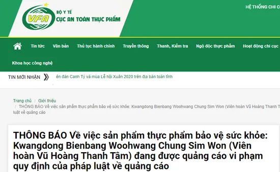 Thực phẩm bảo vệ sức khỏe Kiều Ngân Hoa quảng cáo vi phạm quy định