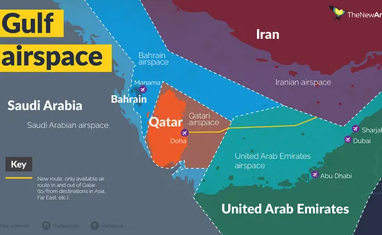 Mỹ cấm bay qua khu vực vùng Vịnh sau khi Iran tấn công hai căn cứ