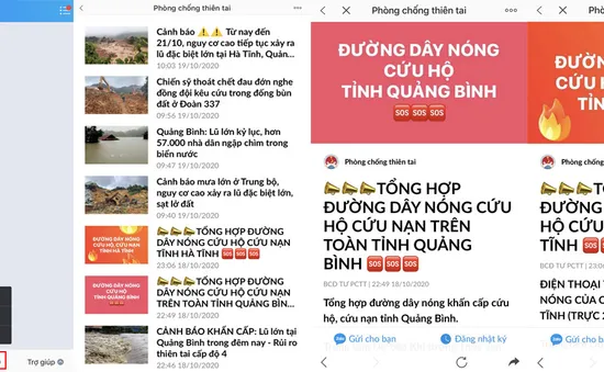 Cập nhật thông tin khẩn về tình hình mưa lũ từ Tổng cục Phòng chống thiên tai trên Zalo