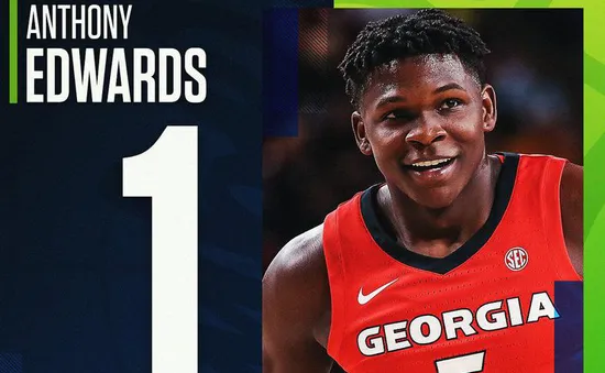 Anthony Edwards là cầu thủ được chọn đầu tiên tại NBA Draft 2020