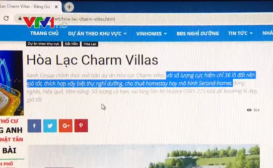 Ngang nhiên rao bán tràn lan dự án "ma" Hòa Lạc Charm Villas trên mạng xã hội