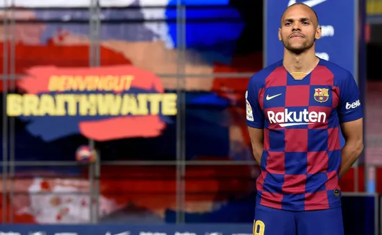 Barcelona chính thức ra mắt tiền đạo Martin Braithwaite