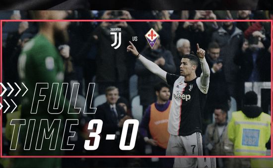 Vòng 22 VĐQG Italia, Juventus 3-0 Fiorentina: Ronaldo toả sáng, Juventus vững ngôi đầu