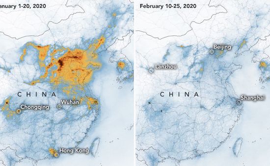Trung Quốc ít ô nhiễm hơn trong lúc dịch bệnh COVID-19