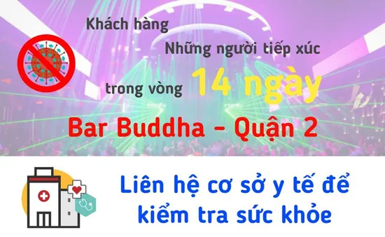 TP.HCM: Những người đến quán bar Budha tại quận 2 cần kiểm tra sức khỏe