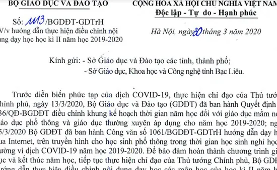 Tinh giản nội dung học kỳ II với bậc Trung học cơ sở và Trung học phổ thông