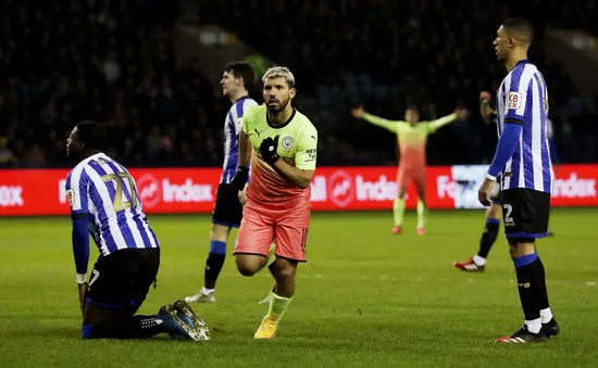 Sheffield Wednesday 0 - 1 Manchester City: Man City chật vật vào tứ kết FA Cup