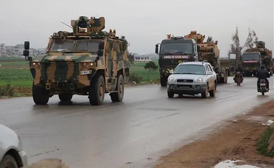 35 xe quân sự Thổ Nhĩ Kỳ vượt biên tiến vào Idlib, Syria