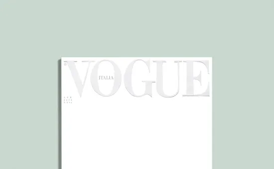 Lần đầu tiên trong lịch sử: Ấn phẩm Vogue Italy để trang bìa trắng tinh