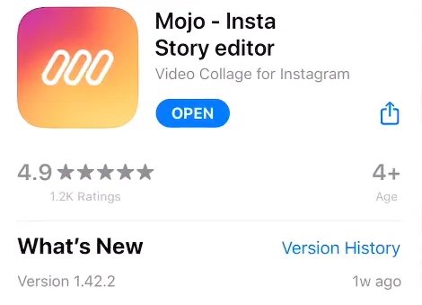 Sáng tạo Story trên Instagram với ứng dụng Mojo