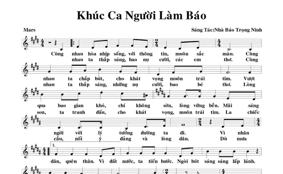 "Khúc ca người làm báo": Sáng tác ý nghĩa nhân ngày Báo chí Cách mạng Việt Nam