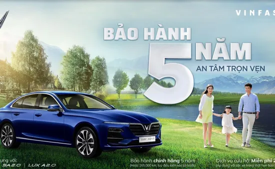 VinFast triển khai chương trình "Trước bạ 0 đồng - Bảo hành 5 năm" cho dòng xe Lux