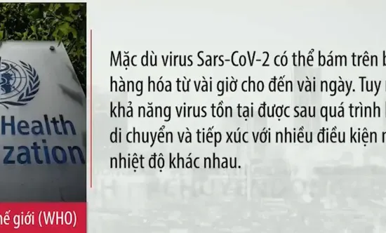 "Không nên coi COVID-19 là mối đe dọa liên quan đến thực phẩm"