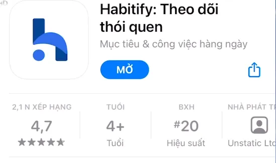 Hình thành thói quen tốt với ứng dụng Habitify