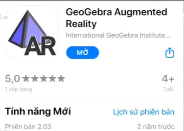 Vẽ hình ảnh đồ thị bằng ứng dụng GeoGebra AR