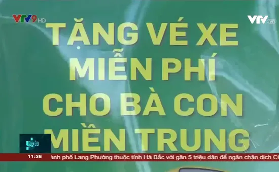 1000 tấm vé nghĩa tình được trao cho người nghèo miền Trung về quê đón Tết.