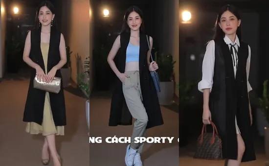 8 kiểu phối đồ chỉ một chiếc áo gile dáng dài