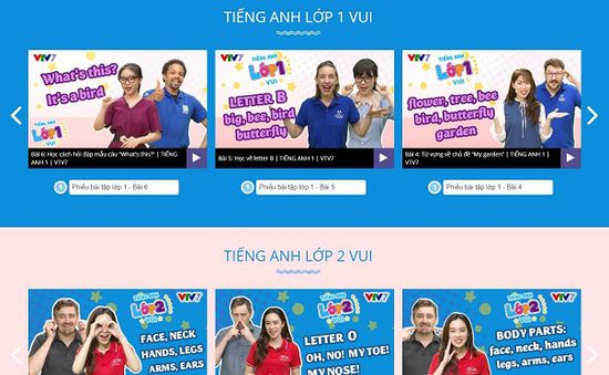 VTV7 giúp các em học sinh ôn luyện kiến thức hiệu quả tại nhà