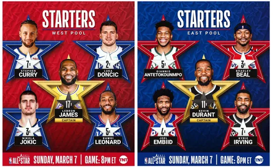 NBA công bố đội hình xuất phát All-star 2021