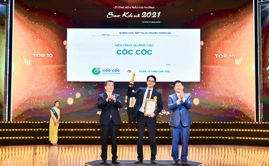 Cốc Cốc thắng lớn tại Sao Khuê 2021 với top 10 và 4 giải thưởng