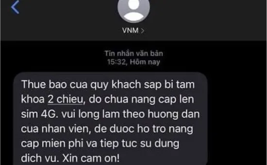 Mất tiền oan vì chiêu lừa nâng cấp lên sim 4G