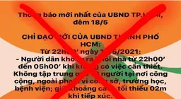 TP Hồ Chí Minh bác thông tin yêu cầu người dân không ra khỏi nhà từ 22h