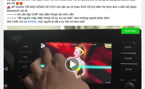 Chiêu lừa mua chip để xem video YouTube trên màn hình nguyên bản của ô tô