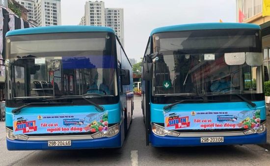 Hà Nội triển khai "xe bus siêu thị 0 đồng" phục vụ người lao động