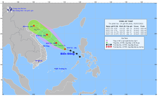 Chủ động ứng phó vùng áp thấp có thể mạnh lên thành áp thấp nhiệt đới