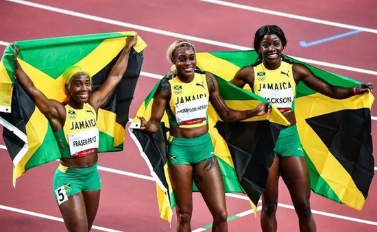 Jamaica độc chiếm huy chương tại nội dung 100m nữ