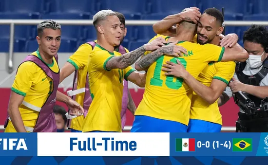 VIDEO Highlights Olympic Mexico 0-0 (1-4 pen) Olympic Brazil* | Bán kết bóng đá nam Olympic Tokyo 2020