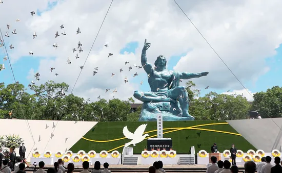 Thành phố Nagasaki của Nhật Bản tưởng niệm 76 năm ngày Mỹ ném bom nguyên tử