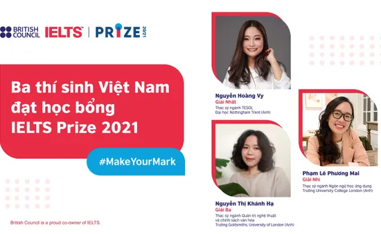 3 nữ thí sinh của Việt Nam nhận học bổng IELTS Prize 2021