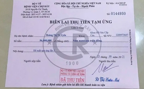 Cảnh báo mạo danh Bệnh viện Chợ Rẫy thu tiền tạm ứng và thanh toán viện phí